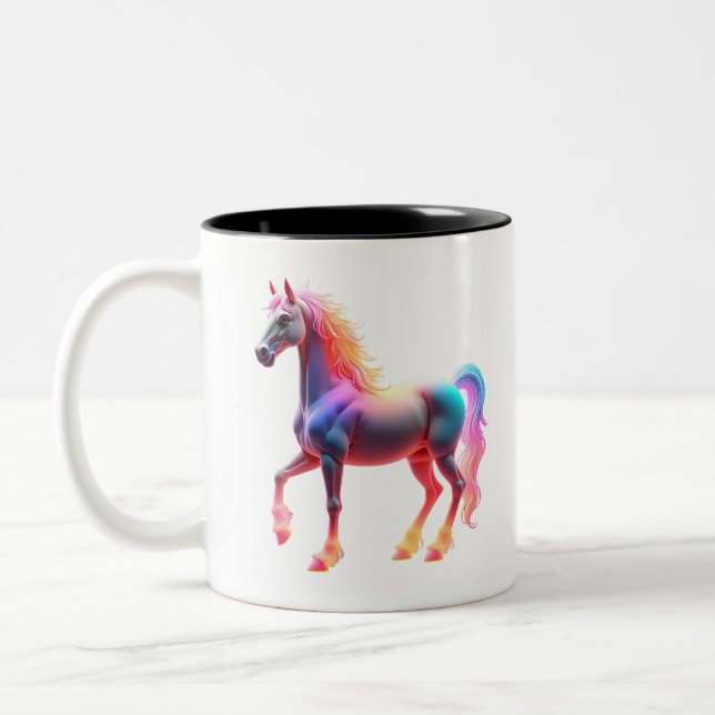 Wonderful Shiny Horse Two-Tone Coffee Mug (Left)