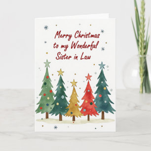 Wonderful Sister In Law Christmas Card