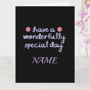 Wonderful Special Day Birthday & Gift Collection Card
