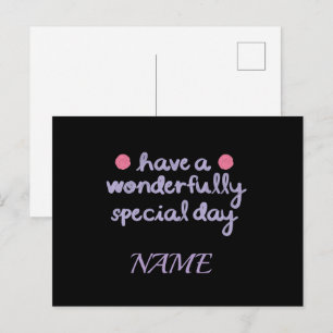 Wonderful Special Day Birthday & Gift Collection Postcard