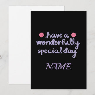 Wonderful Special Day Birthday & Gift Collection Thank You Card