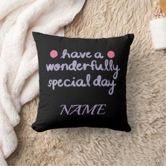 Wonderful Special Day Birthday & Gift Collection Throw Pillow