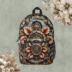 Wonderful steampunk design printed backpack