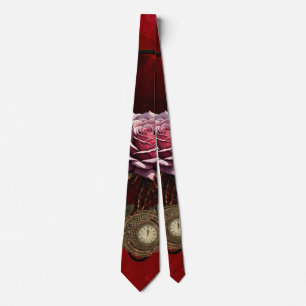 Wonderful steampunk rose with wings tie