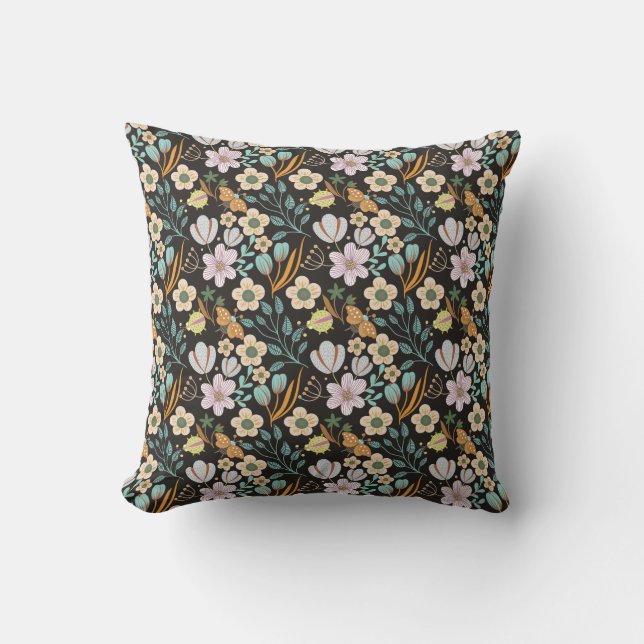 Wonderful Summer Pattern Throw Pillow (Front)