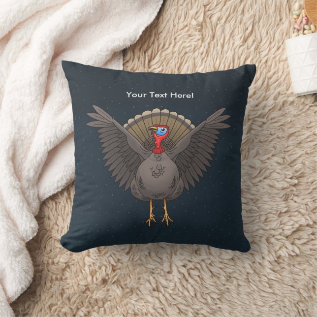 Wonderful Thanksgiving turkey Throw Pillow (Blanket)