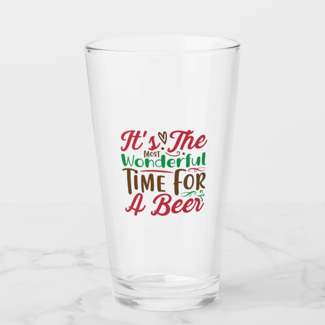 wonderful time for a beer glass (Front)