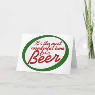 Wonderful time for beer holiday card