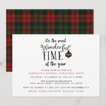 Wonderful Time of the Year Christmas Invitations