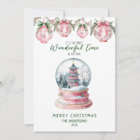 Wonderful Time of Year Asian Snow Globe Christmas