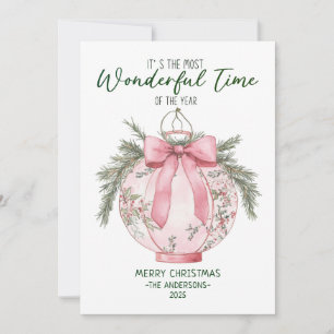 Wonderful Time of Year Christmas Lantern Holiday Card