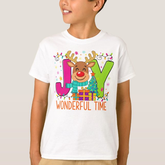 "Wonderful Time Reindeer Tee" T-Shirt (Front)
