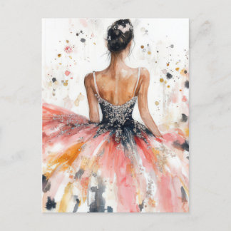 Wonderful watercolor ballerina in Tutu Postcard