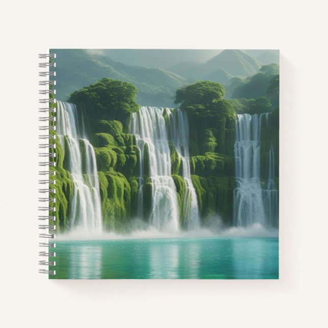 wonderful waterfall landscape notebook (Front)