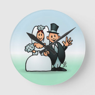 Wonderful Wedding Round Clock