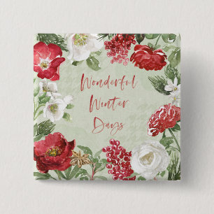 Wonderful Winter Days 2 Inch Square Button
