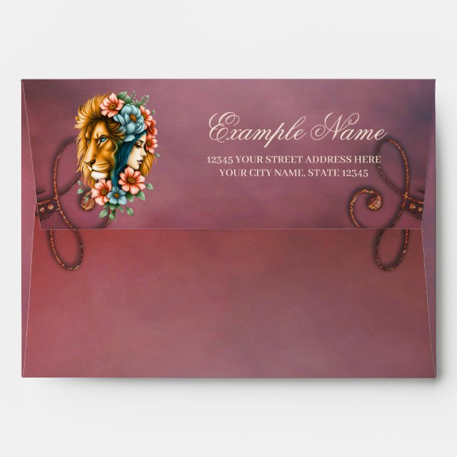 Wonderful woman whose long, flowing hair  envelope (Back (Top Flap))