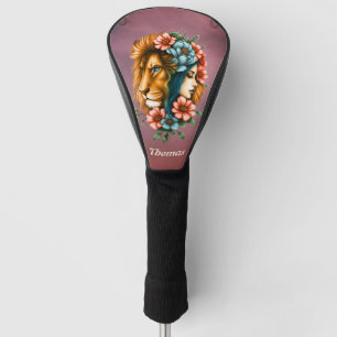 Wonderful woman whose long, flowing hair golf head cover