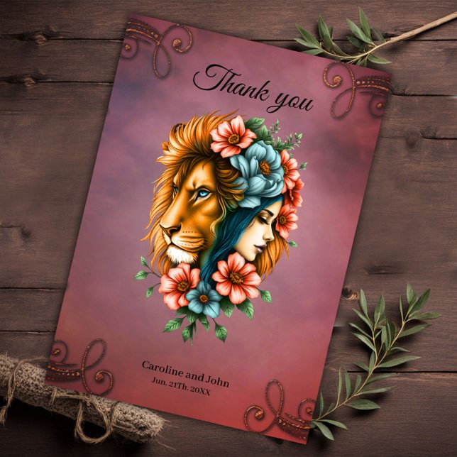 Wonderful woman whose long, flowing hair  thank you card (Creator Uploaded)