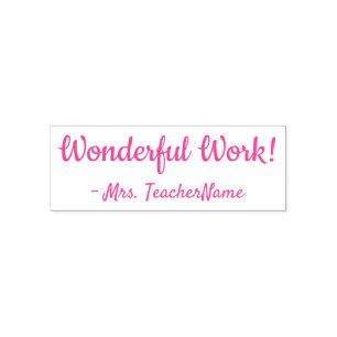 "Wonderful Work!" Marking Rubber Stamp