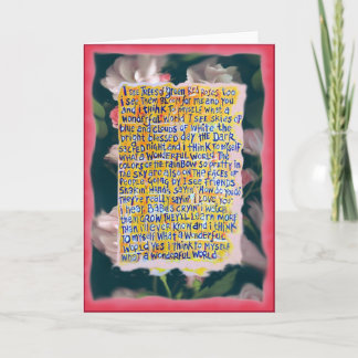 WONDERFUL WORLD CARD