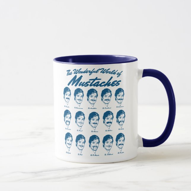 Wonderful World of Moustaches Mug (Right)