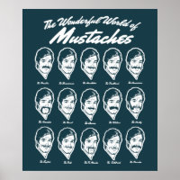 Wonderful World of Moustaches Poster