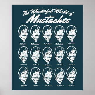 Wonderful World of Moustaches Poster