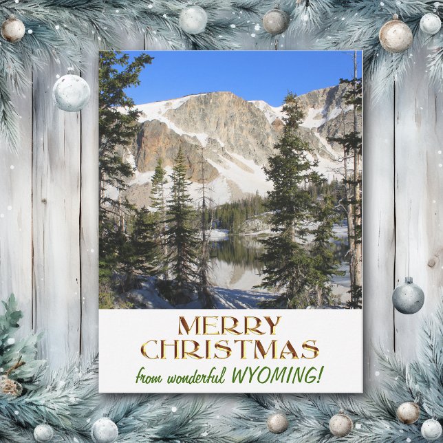 Wonderful Wyoming Merry Christmas Holiday Card (Creator Uploaded)