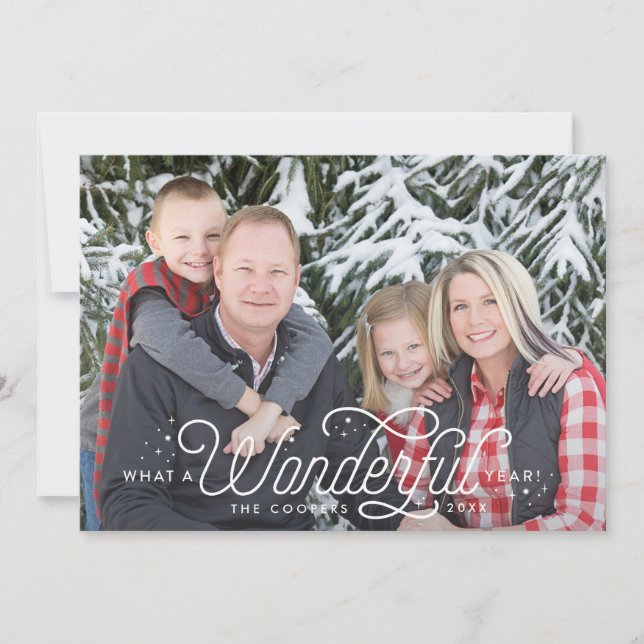Wonderful Year Full Bleed Christmas Cards (Front)
