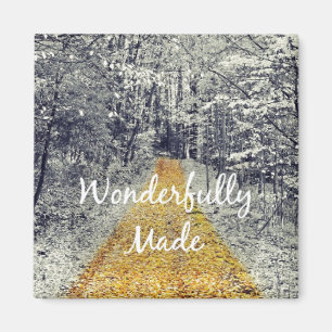 Wonderfully Made Bible Verse Quote Magnet