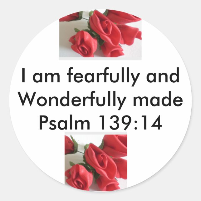 Wonderfully Made Classic Round Sticker (Front)
