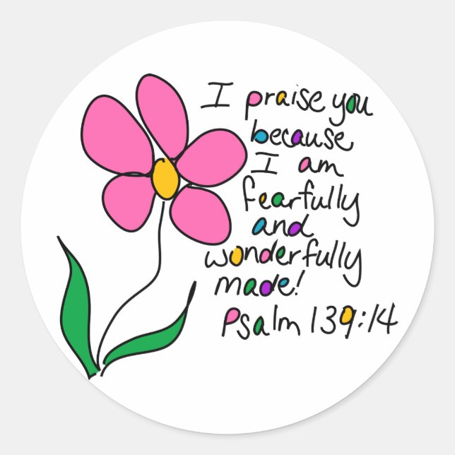 Wonderfully Made Classic Round Sticker (Front)