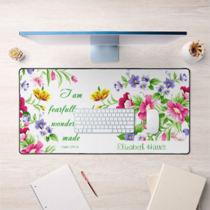 Wonderfully made personalized floral desk mat