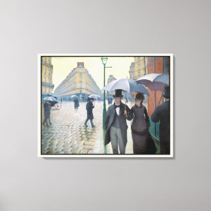Wonderfully realistic painting Rainy day in Paris Canvas Print