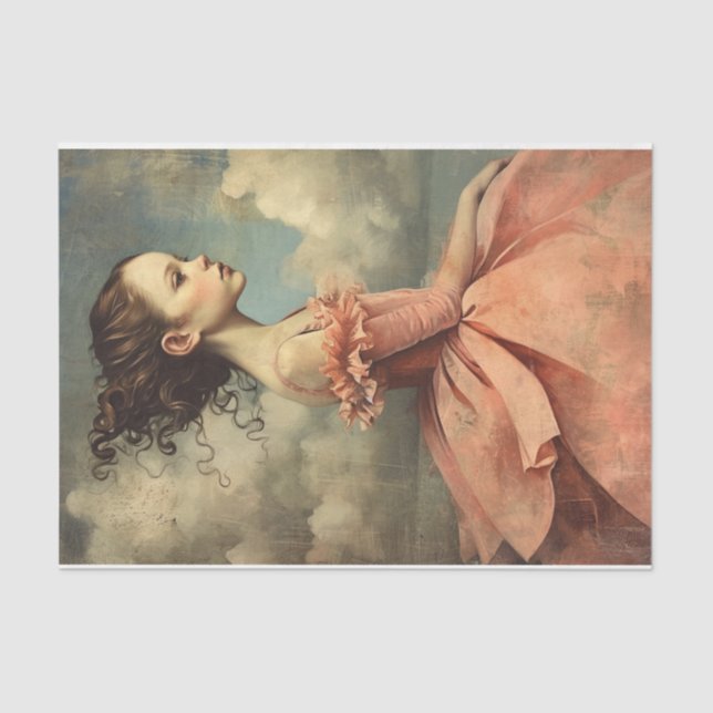 Wonderfully Weird Vintage Girl Tissue Paper (Front)