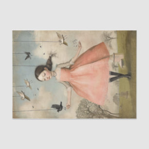 Wonderfully Weird Vintage Girl Tissue Paper