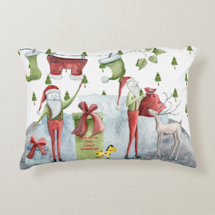 Wonderfully Whimsical Christmas Decor Personalized Accent Pillow