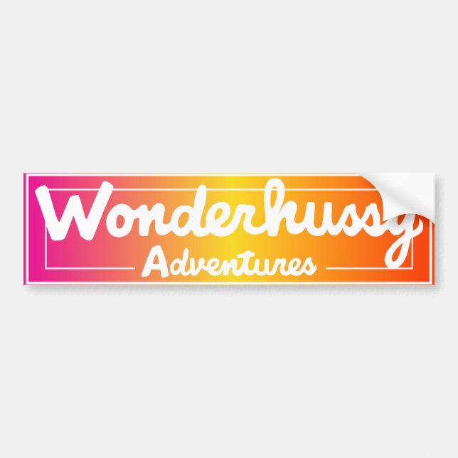 Wonderhussy Adventures Sunset Glory Bumper Sticker (Front)