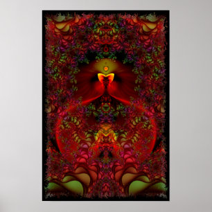 Wonderland Abstract Psychedelic Fractal Art Poster
