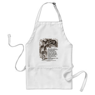 Wonderland Alice Go Among Mad People Quote Standard Apron