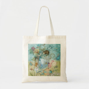 Wonderland - Alice In Wonderland Collage Tote Bag