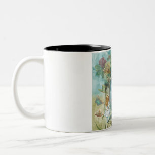 Wonderland - Alice In Wonderland Collage Two-Tone Coffee Mug