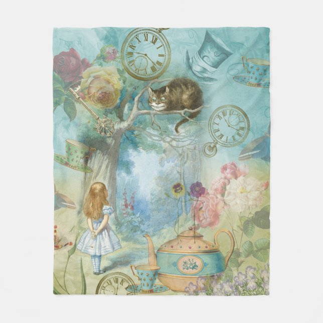 Wonderland - Alice In Wonderland Fleece Blanket (Front)