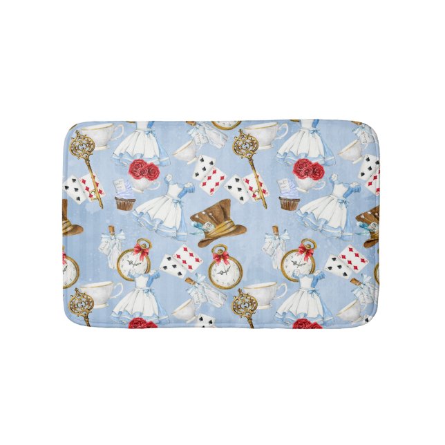 Wonderland Alice Pattern Bath Mat (Front)
