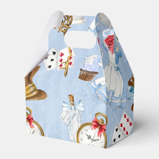 Wonderland Alice Pattern Favor Box (Front Side)