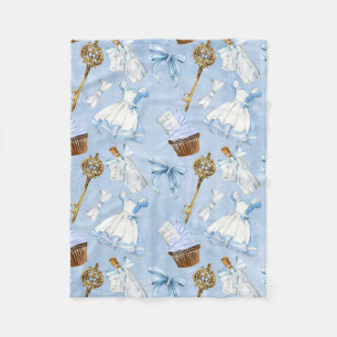 Wonderland Alice Pattern Fleece Blanket