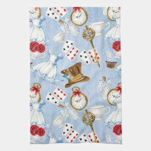 Wonderland Alice Pattern Kitchen Towel