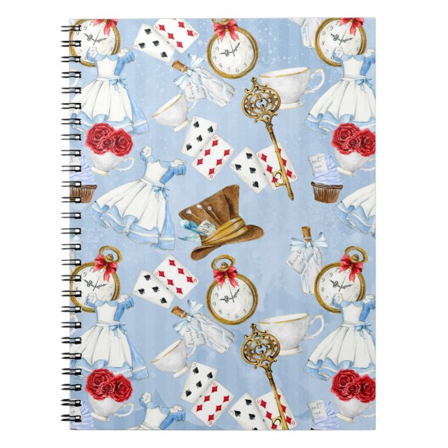 Wonderland Alice Pattern Notebook (Front)