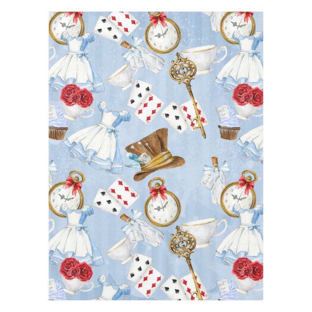Wonderland Alice Pattern Tablecloth (Front)